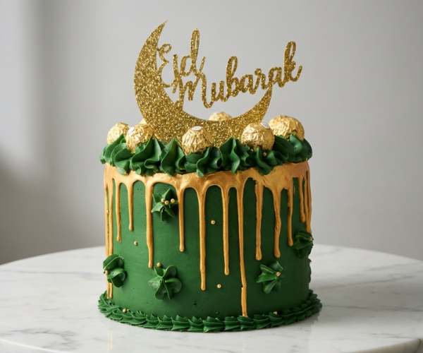 Eid Gold Drip Cake