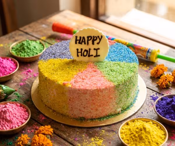 Holi Colour Cake
