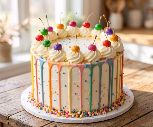 Holi Drip Cake