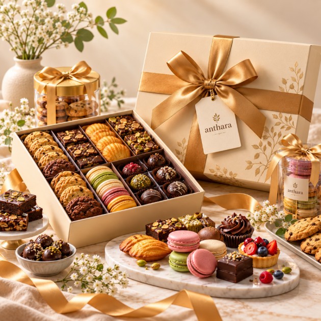 Anthara gift box tied with a ribbon