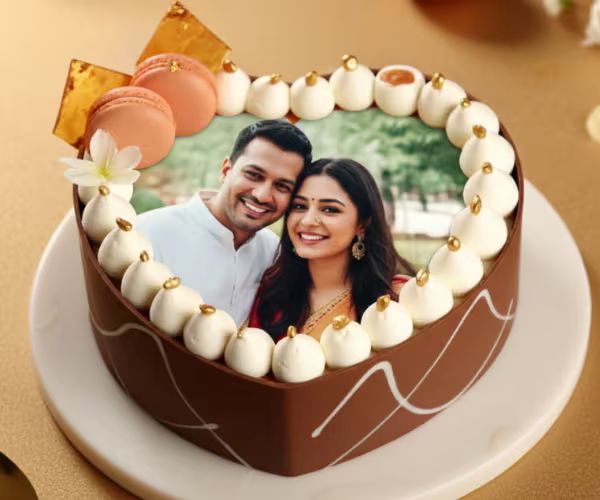 Wedding Anniversary Photo Cake 