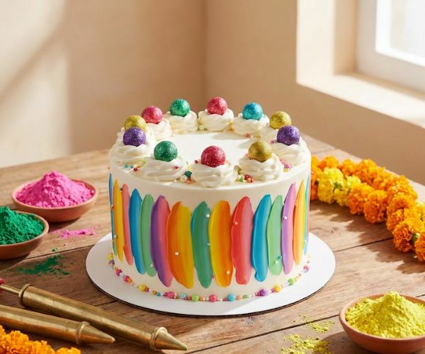 Holi Sprinkle Cake