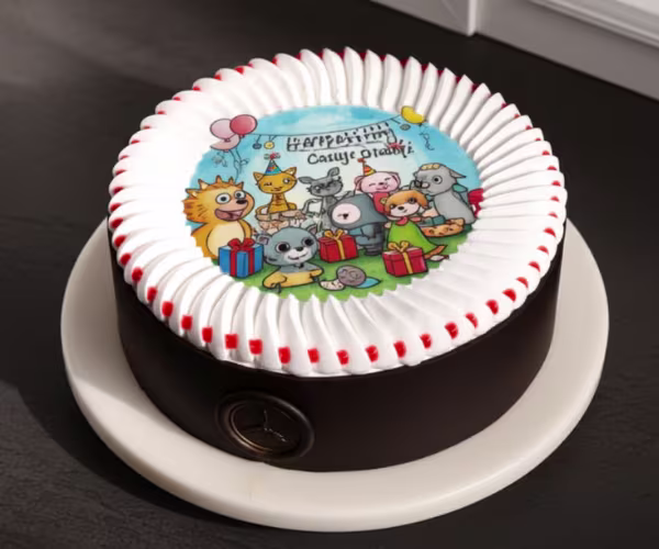Cartoon Photo Cake