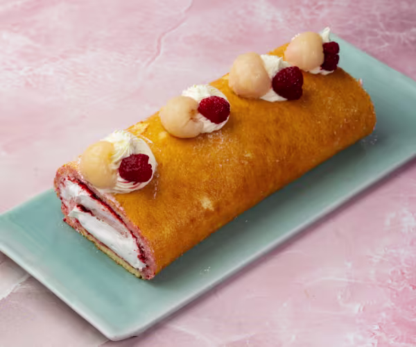 Lychee Raspberry Swiss Roll