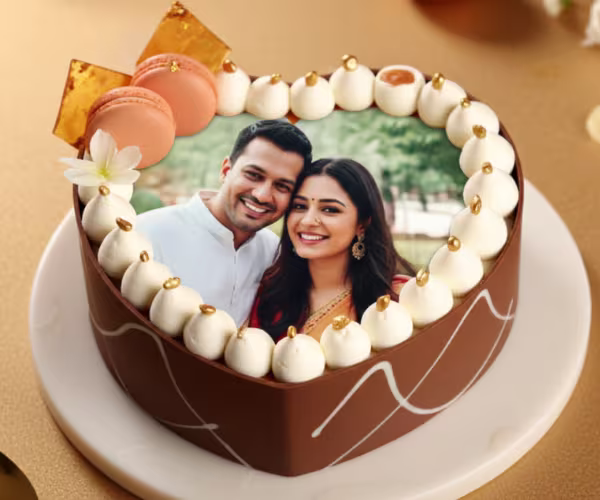 Wedding Anniversary Photo Cake 