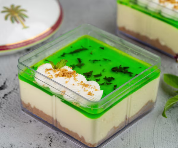 Lemon basil cheesecake