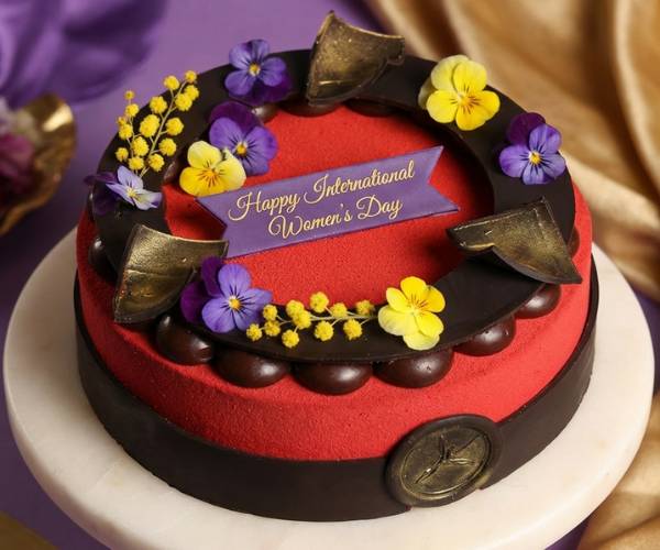 Womens Day Chocolate Raspberry Cake